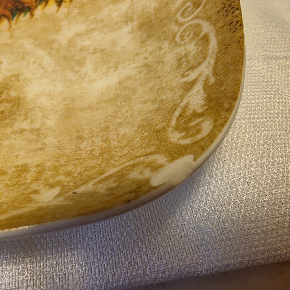 Rustic Rooster Square Plate - Picture 4 of 9